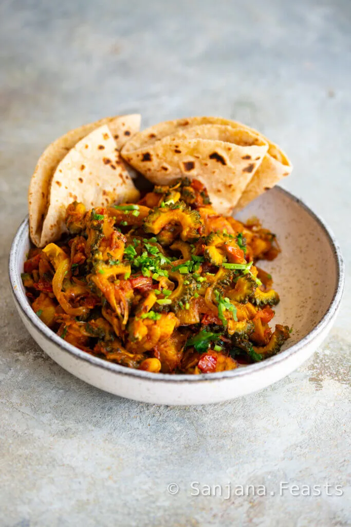 Karela and Sweet Potato curry recipe