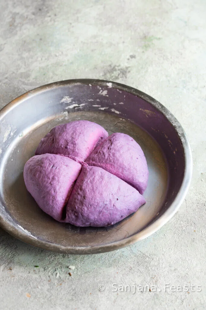 divide the naan dough