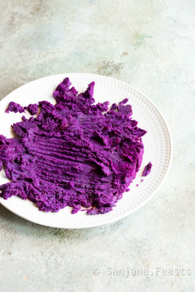 mashed ube for naan