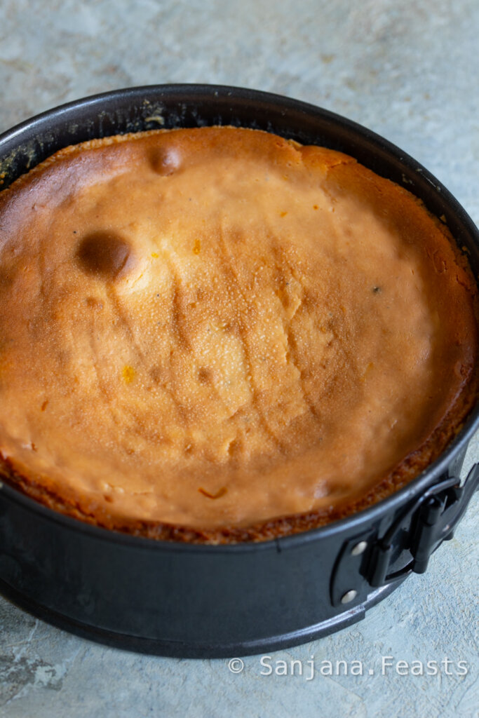 Shrikhand Cheesecake baked